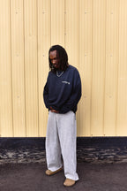 "1" | Snow Wash Distressed Long Sleeve Tee