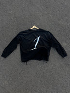 The One Long Sleeve Tee – Black (Distressed)