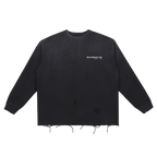 "1" | Snow Wash Distressed Long Sleeve Tee