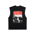 THROUGH THE GLASS | Raw Edge Sleeveless Graphic Tee