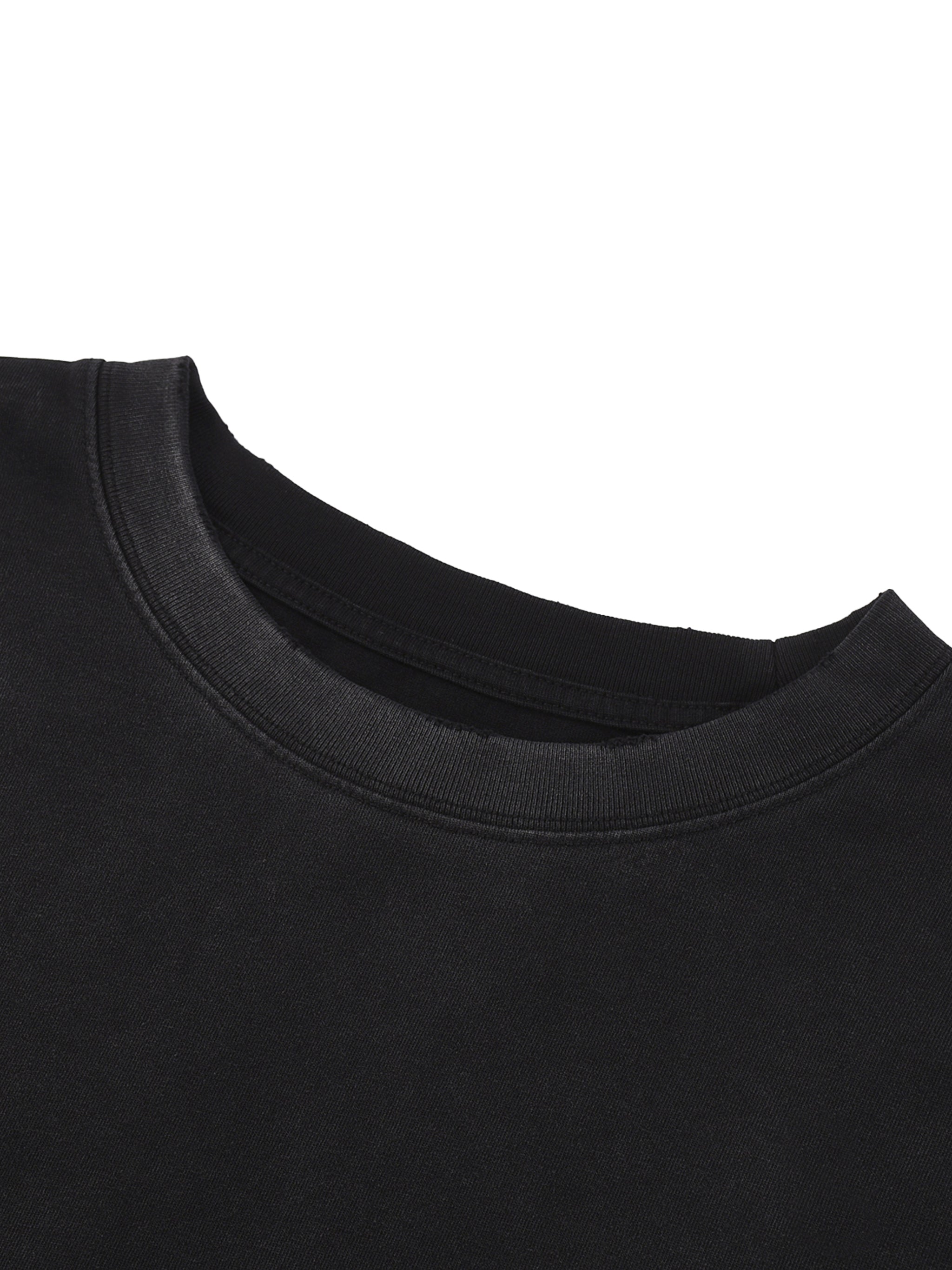 The One Long Sleeve Tee – Black (Distressed)
