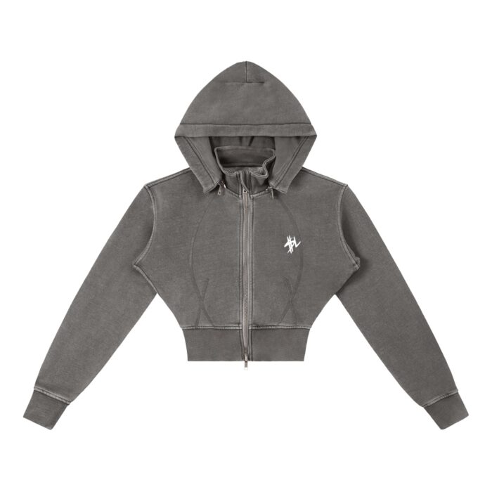 VINTAGE WASHED CROPPED HOODIE