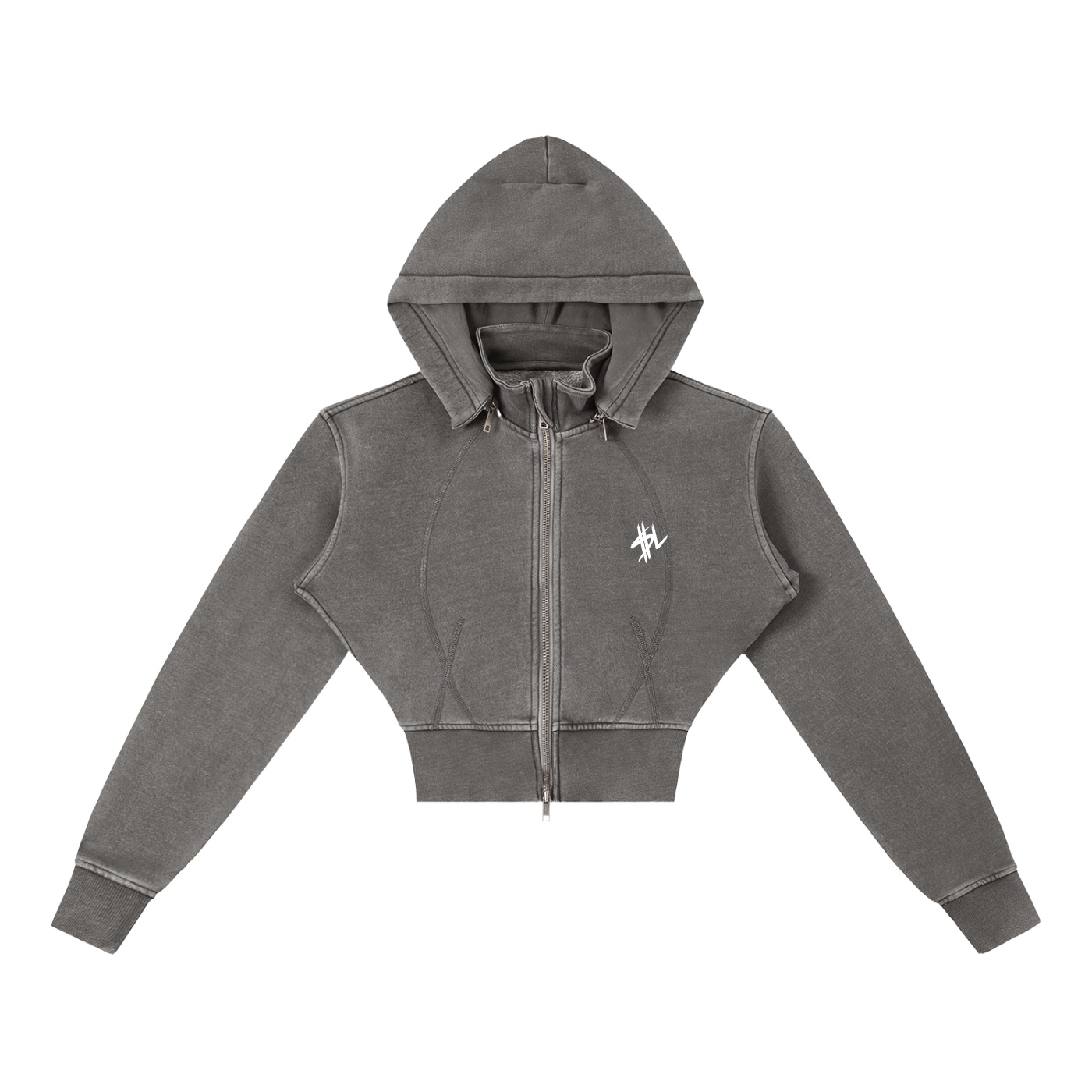 VINTAGE WASHED CROPPED HOODIE