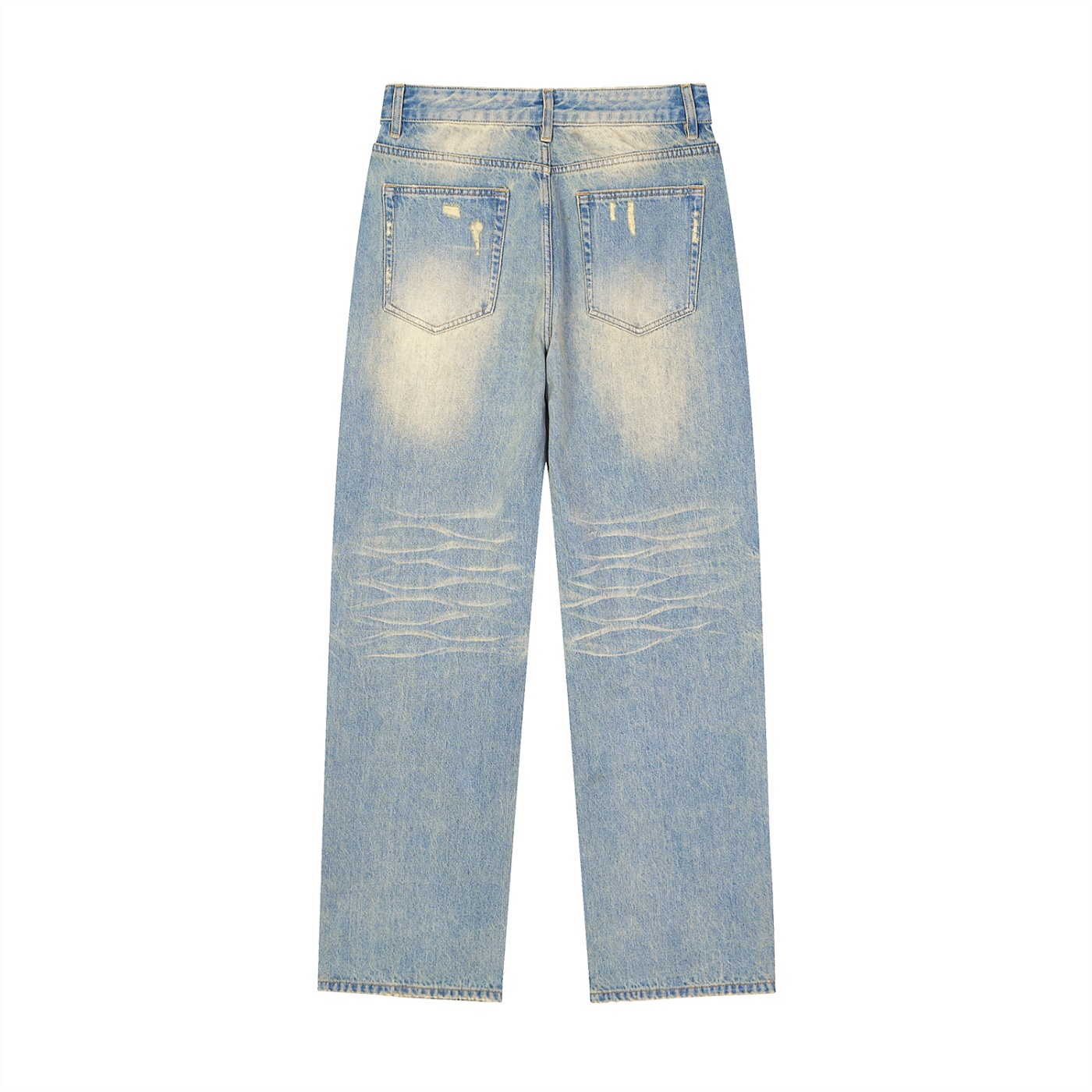 SUN FADE RAW HEM DENIM JEANS - Image 2
