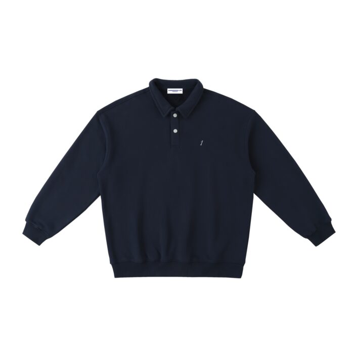HEAVYWEIGHT POLO-COLLAR SWEATSHIRT