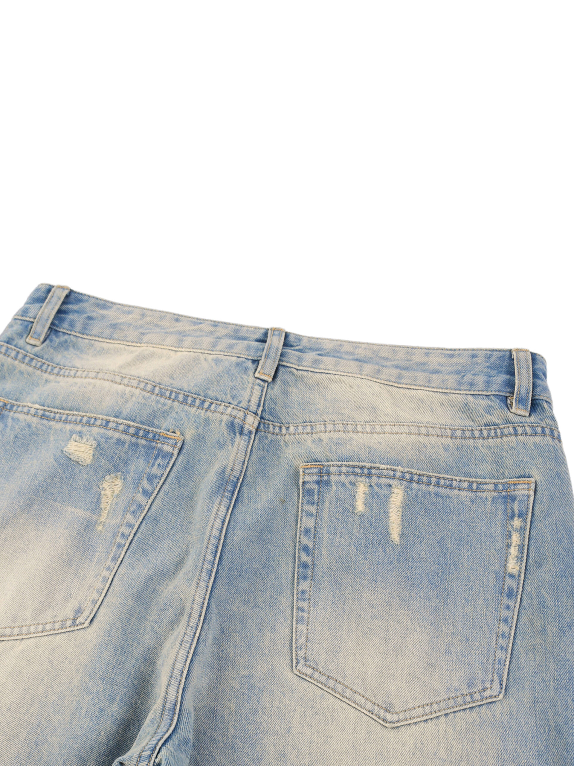 SUN FADE RAW HEM DENIM JEANS - Image 6