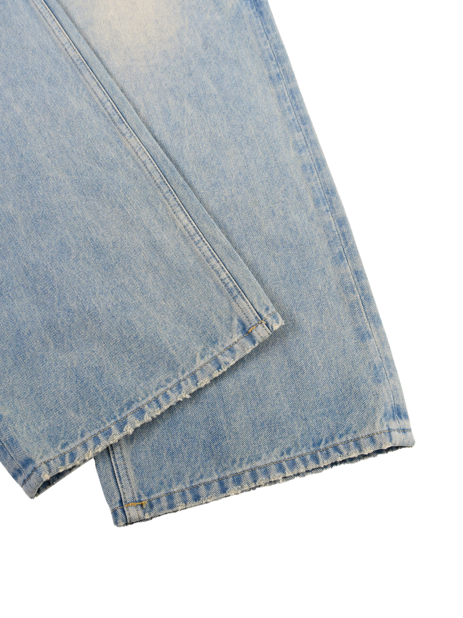 SUN FADE RAW HEM DENIM JEANS - Image 4